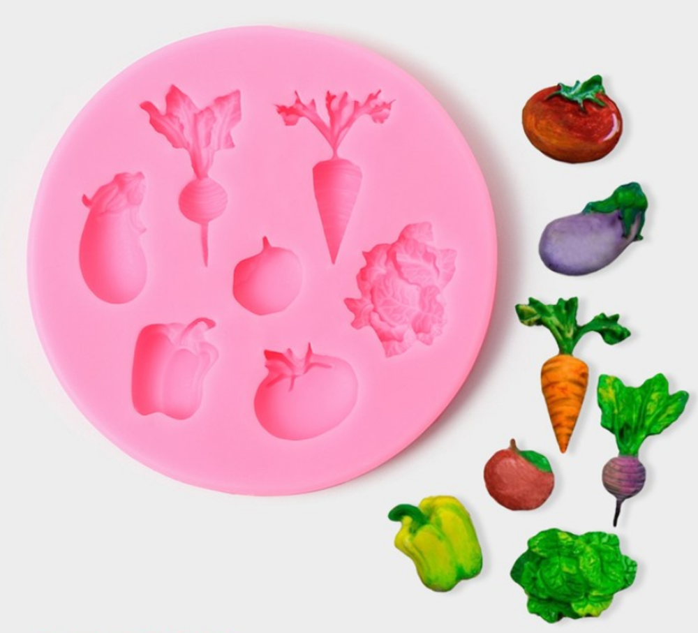 Молд Доляна «Овощной МИКС», силикон, d=8 см