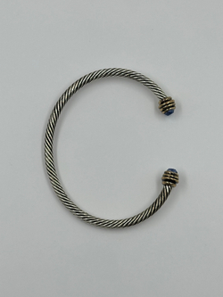 Браслет кафф с голубыми вставками