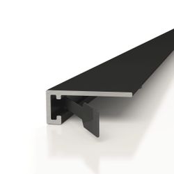 Микроплинтус анодированный черный, 2000x15x6 мм