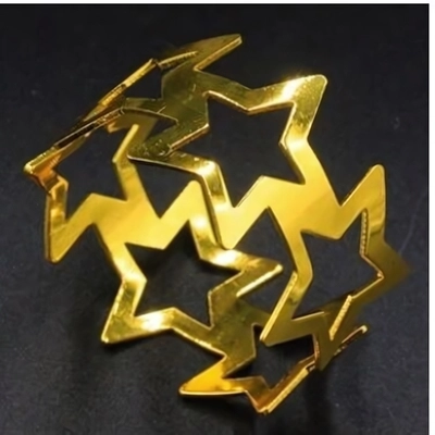 Набор колец для салфеток 6шт «Звезды» 4*3см, золото