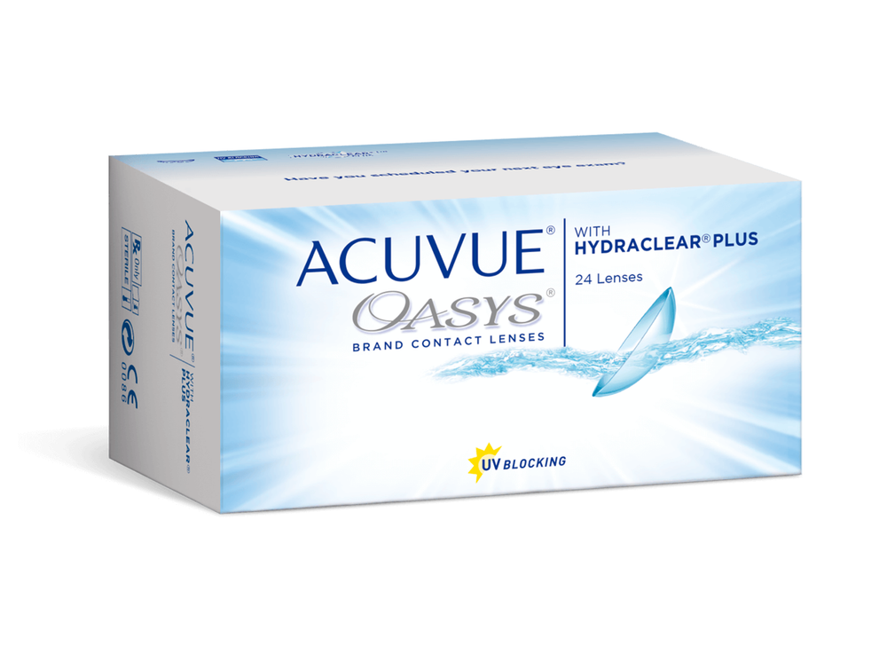 Двухнедельные контактные линзы ACUVUE OASYS with HYDRACLEAR PLUS 24