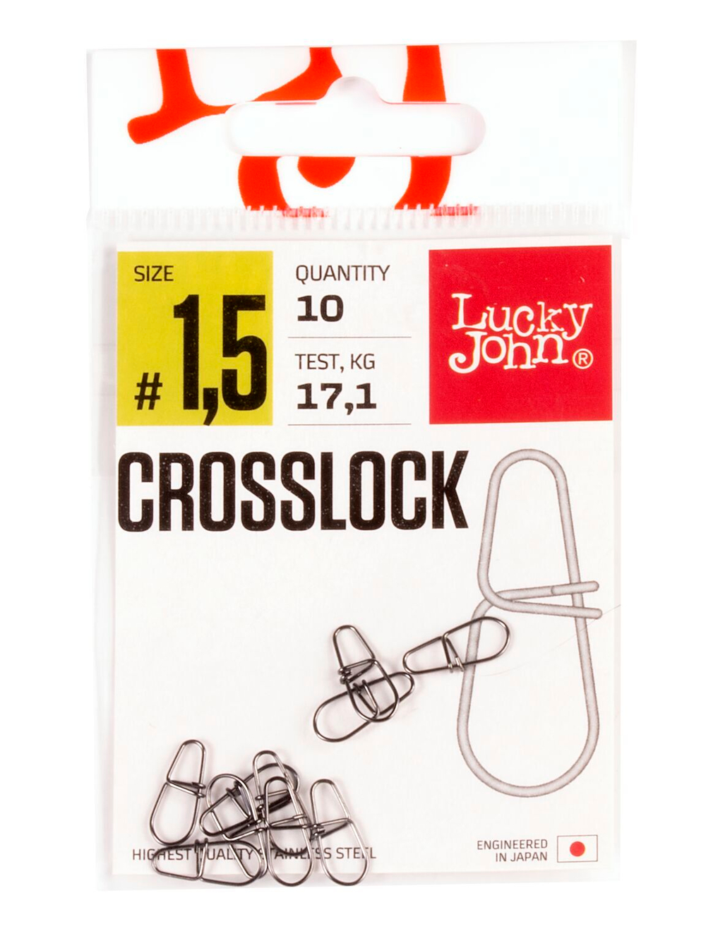 Застежки LJ Pro Series CROSSLOCK №0015, 17кг, 10шт.