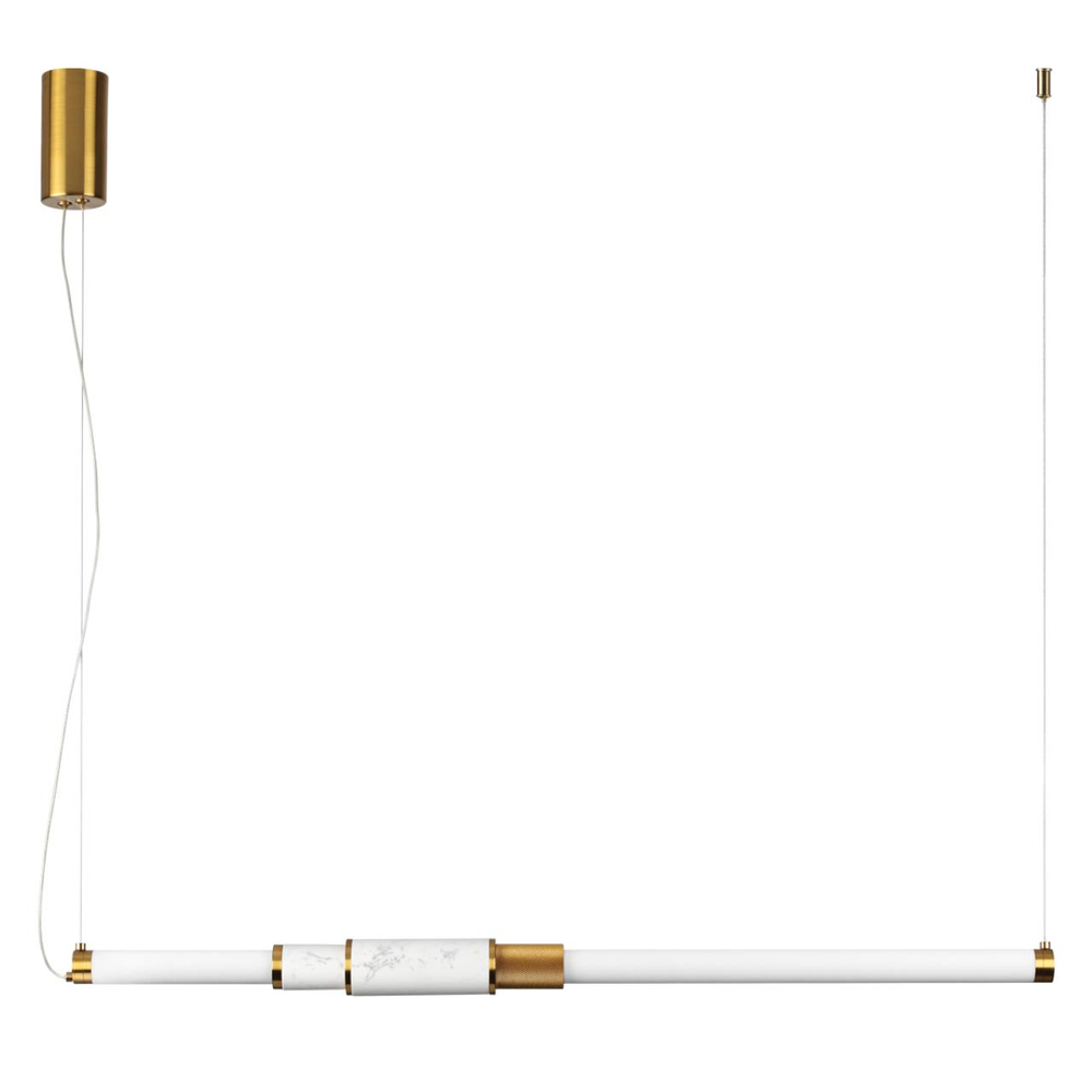 4359/14L MIDCENT ODL24 000 белый мрамор/антич. бронза/металл/акрил Подвесной светильник (ВЕРТ. И ГОРИЗОНТ) IP20 LED 14W 3000K 220V MARMI