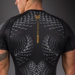 Рашгард Venum Matupa Short Sleeve black/grey/gold