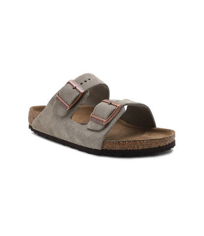 Кожаные шлепанцы arizona Birkenstock - серый(1021704)