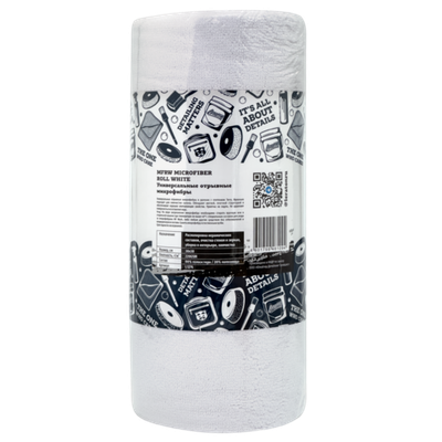 Leraton Универсальные отрывные микрофибры (45 шт в рулоне), белые MFRW
