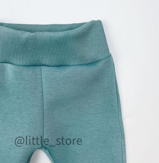 Комплект из футера с начесом "Simple" Темный шалфей