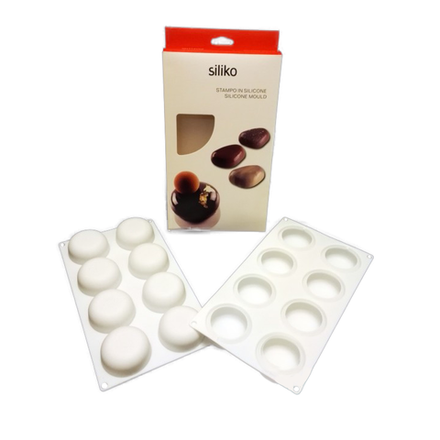 Форма для муссовых десертов и выпечки Siliko GLOBE, 30×116 см, 8 ячеек цвет белый
