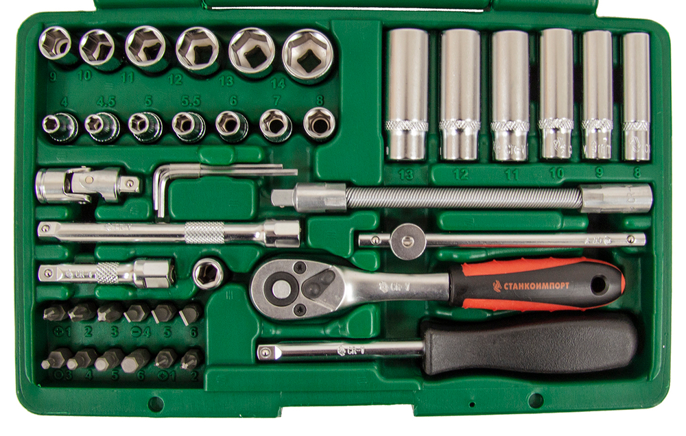 Набор инструмента (42 предмета) СТАНКОИМПОРТ НАБ.14.00.42