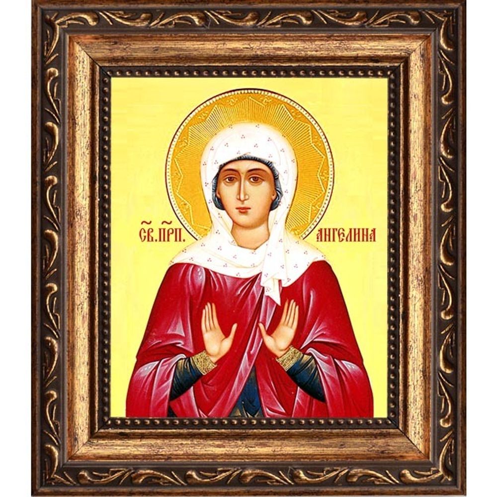 Ангелина Сербская  Святая преподобная. Икона на холсте.