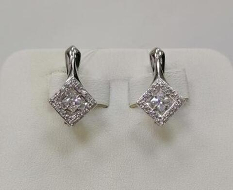 Серьги из золота с фианитами