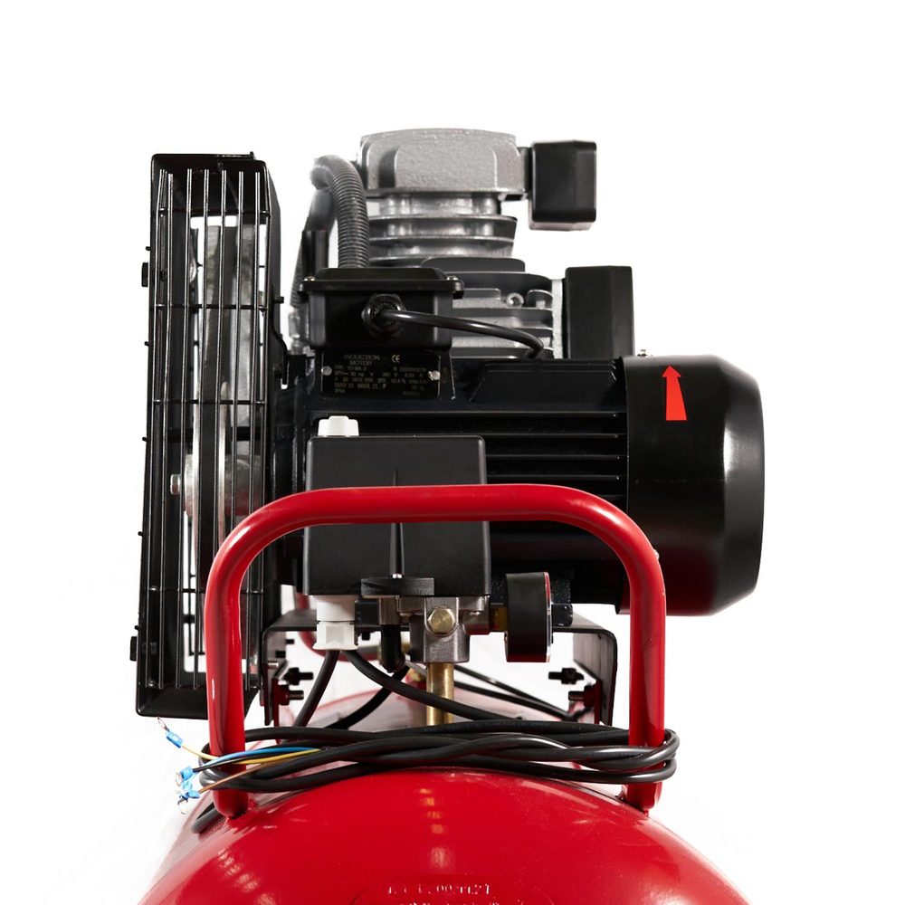 Компрессор ROSSVIK СБ4/С-100.LB40, 580 л/мин, 10 бар, ресивер 100 л, 380 В/3 кВт, красный