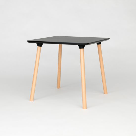 Обеденный стол Copine 80х80 см меламин черный | Купить в StoreForHome.ru