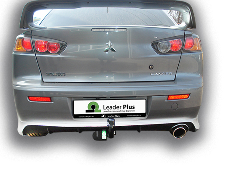 Фаркоп(прицепное) Лидер-Плюс для MITSUBISHI LANCER (X) (GA) (седан) 2007-2012(паспорт и сертификат в комплекте)(без электрики)M112-A