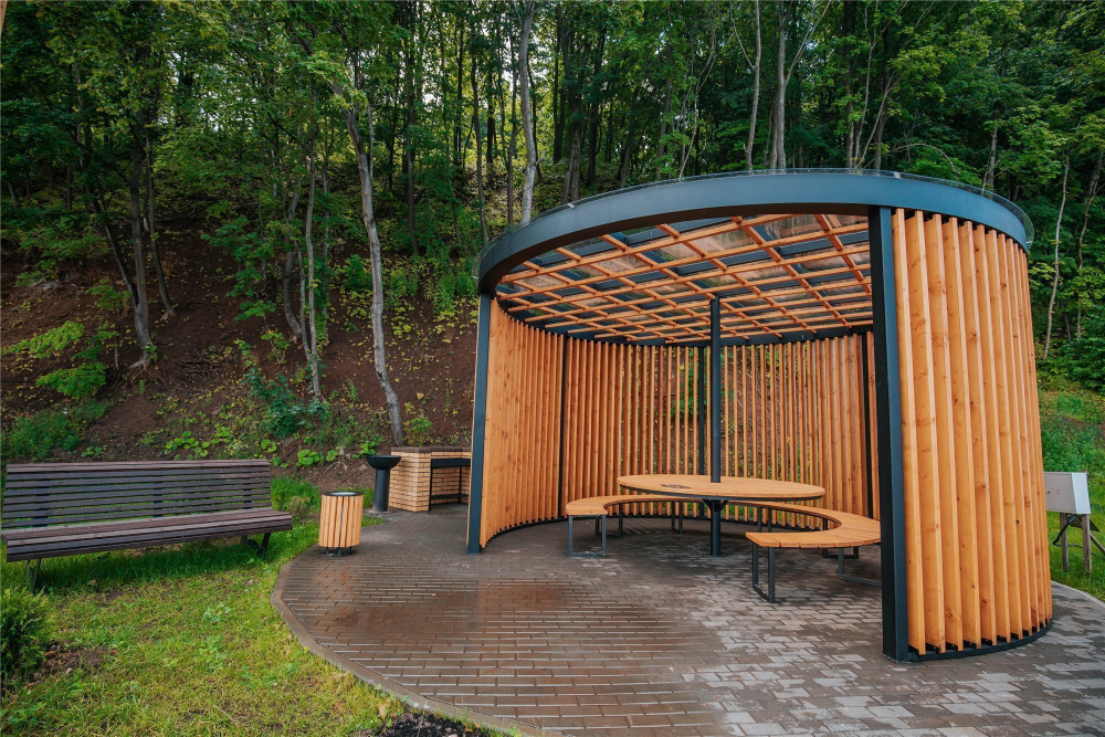 Беседка деревянная А16