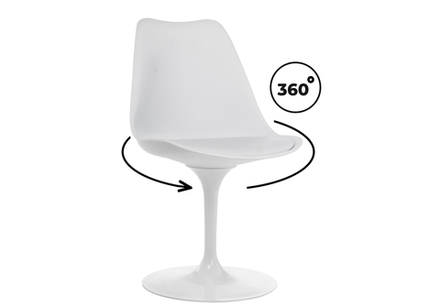 Стул на металлокаркасе Woodville Tulip white