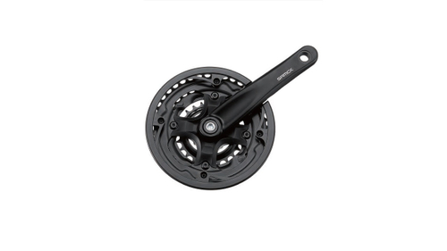 Система SAMOX Trekking 3X8s, 48/38/28T, сталь, 170мм алюм, кв. черн.