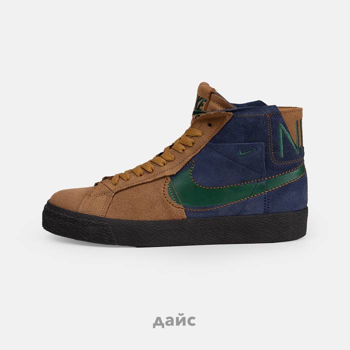 Кеды Nike SB Zoom Blazer Mid PRM "Legend Dark Brown Obsidian"