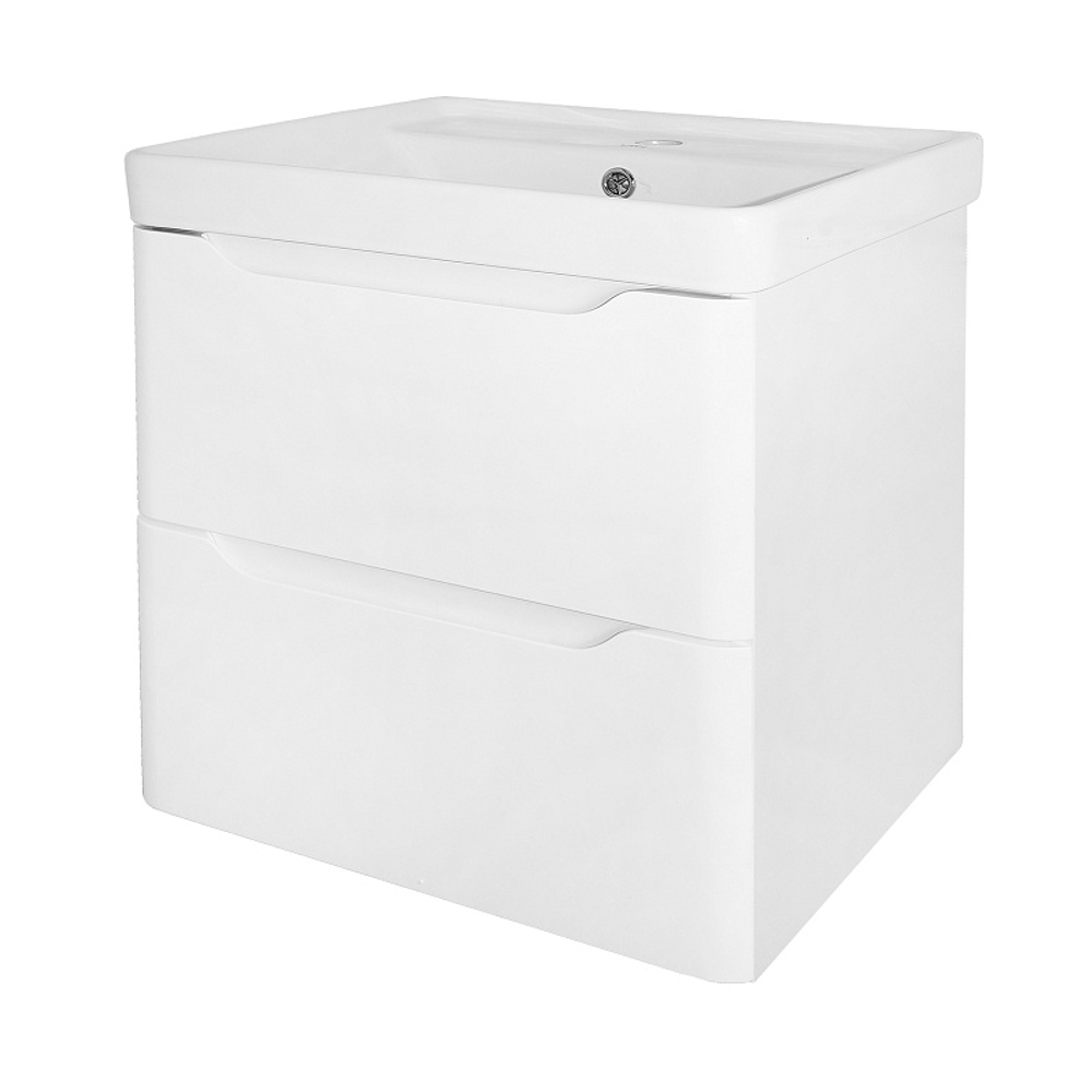 Комплект Azario Тумба LOTOS 50/2 510х425х570 подвесная, с раковиной Monte 50 белый гланцевый (CS00094662)