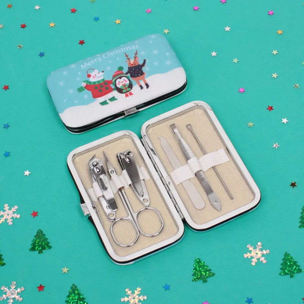 Набор для маникюра в футляре 6 предметов «New Bon Salon - Новогодние чудеса»,11*6,5см