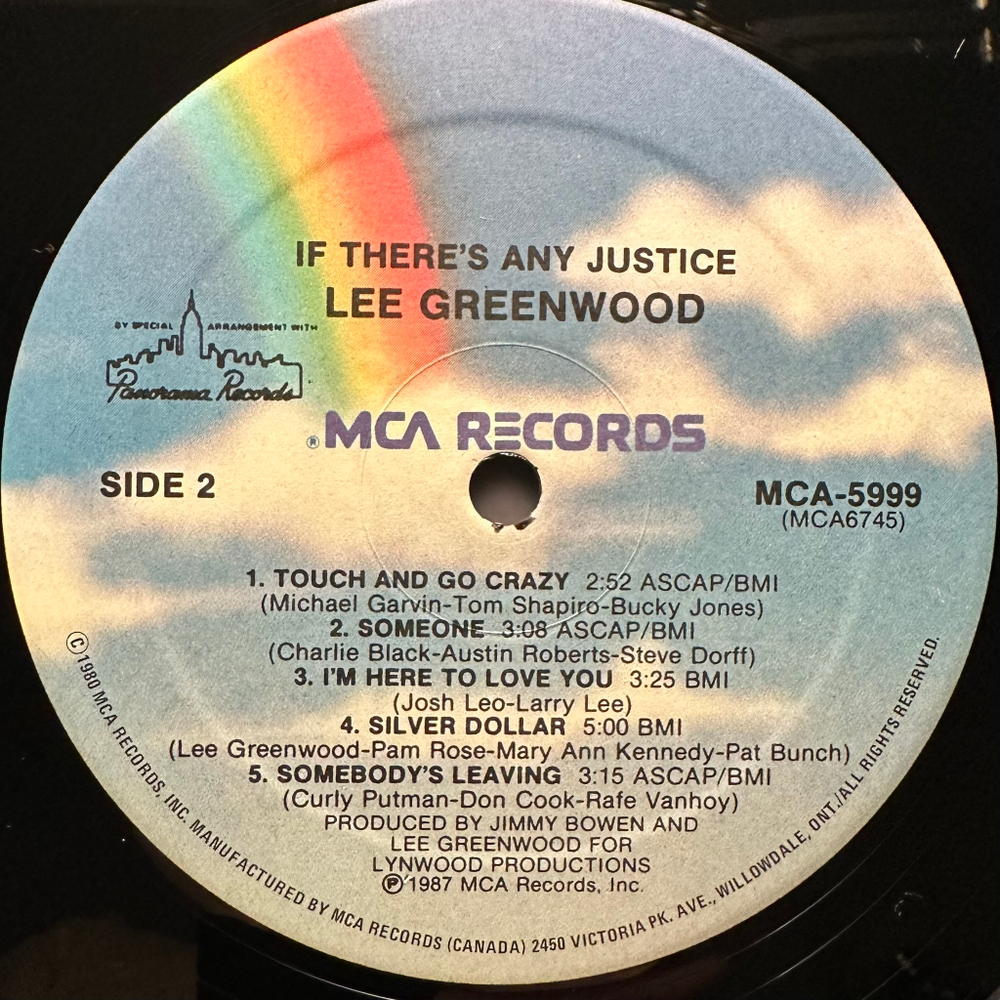 Lee Greenwood - If There's Any Justice (Канада 1987г.)