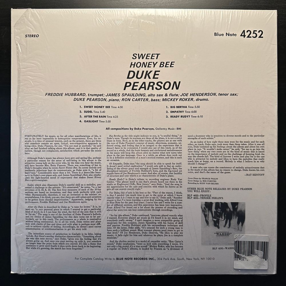 Duke Pearson ‎– Sweet Honey Bee (США 2014г.)