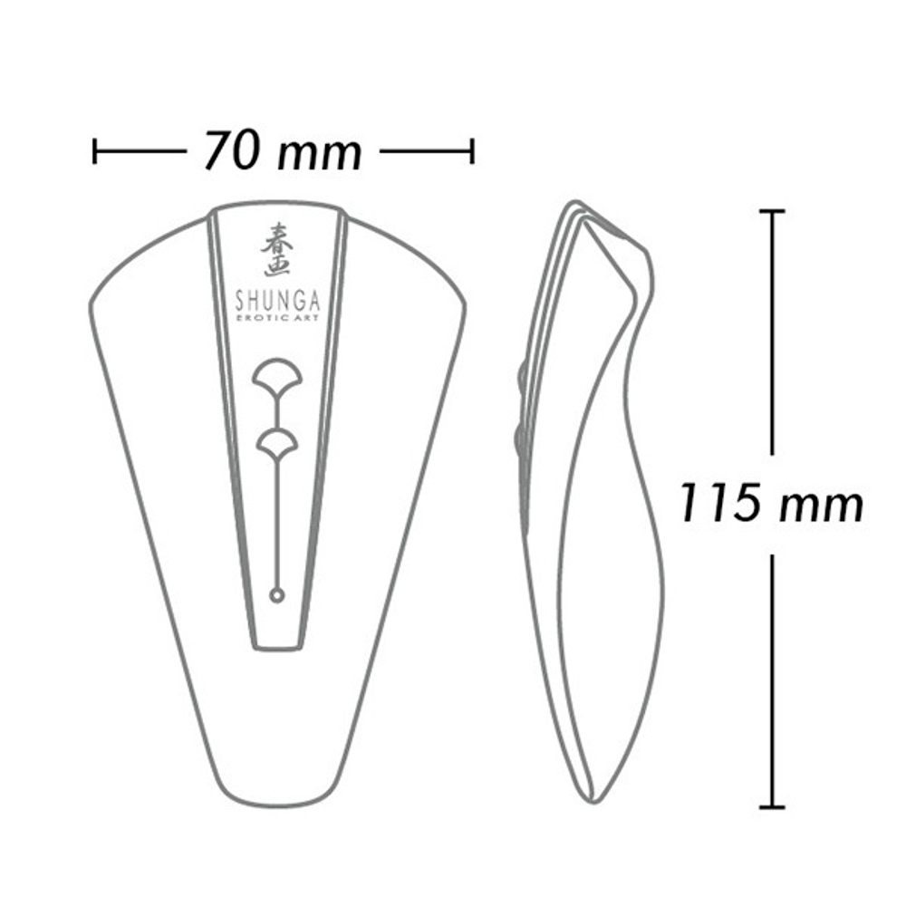 Малиновый клиторальный вибростимулятор 11,5см Shunga OBI SH-OBI-101
