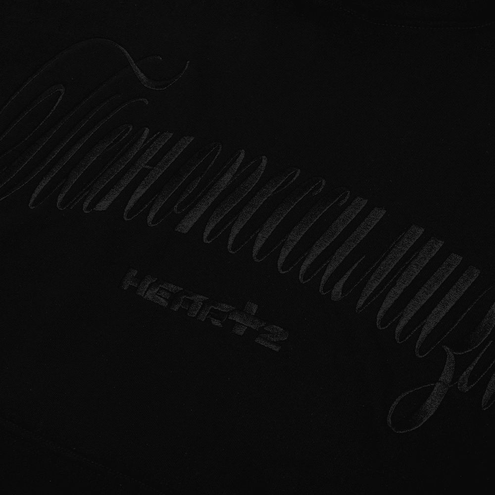 Худи Heartz Технопессимизм Heavycotton Embroided Blackout черный