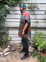 Пончо шерстяное с орнаментом