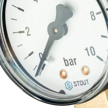 Манометр радиальный. Корпус Dn 50 мм 1/4", 0...10 бар, кл.2.5