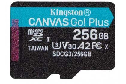 Карта памяти Kingston microSDXC Canvas Select Go Plus Class 10 UHS-I U3 (170/90MB/s) 256GB