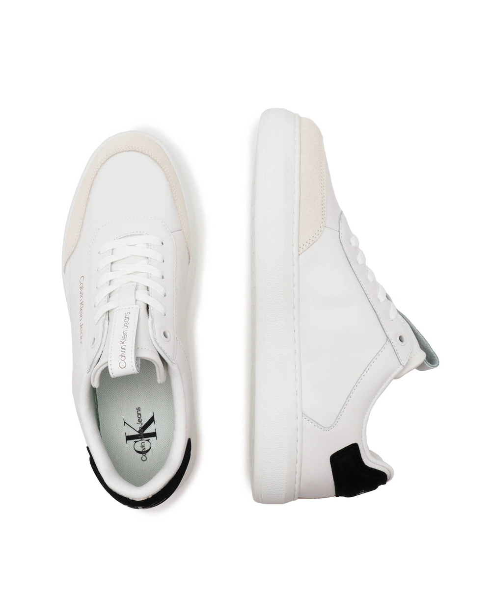 Кожаные кроссовки casual cupsole CALVIN KLEIN JEANS - белый(YM0YM00670)