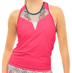 Женский топ теннисный Lucky in Love Pretty in Ink Think Ink Bralette Tank - Розовый