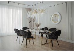 Стул на металлокаркасе Rakel black / gold