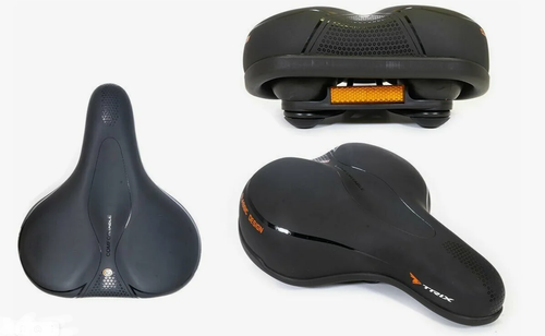 Седло TRIX комфорт 265x205 мм, эластомерное, гелевое, черное (25)