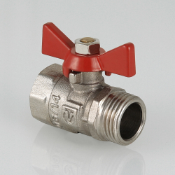 Кран шаровой VALTEC COMPACT рукоятка бабочка вн.-нар.