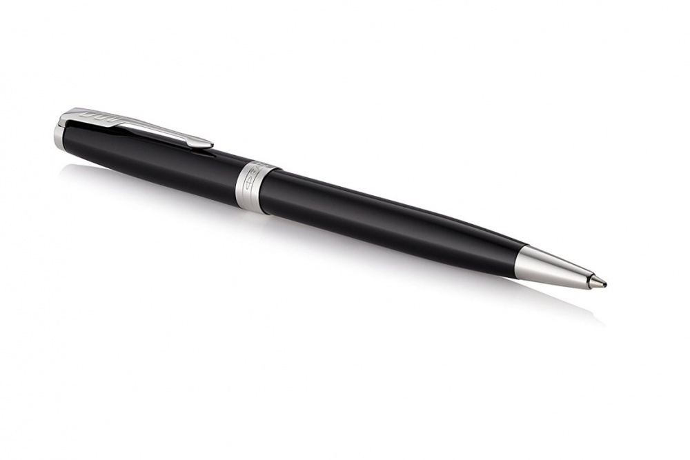 Шариковая ручка Parker Sonnet 1931502, Lacquer Deep Black CT, стержень: M, цвет чернил: black , в подарочной упаковке