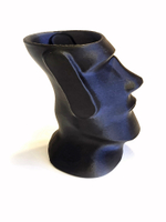 Карандашница в виде истукана Моаи с острова Пасхи, 3D печать, 11 см., черный матовый