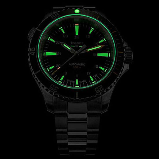 Швейцарские тактические часы Traser Aunomatic Diver Black 110324