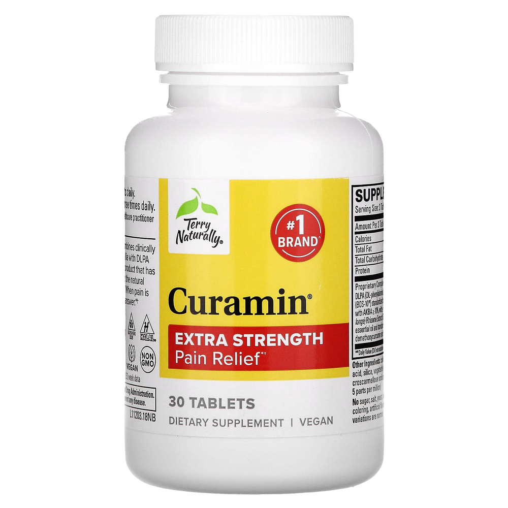 Terry Naturally, Curamin, обезболивающее, 30 таблеток