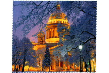 Салфетка микрофибра 15х17 (Исаакиевский собор) в упаковке