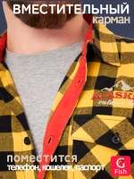 Мужская рубашка фланелевая Alaskan желтая клетка L