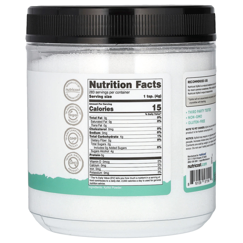 Nutricost, Pantry, ксилитол в порошке, подсластитель на растительной основе, 1134 г (2,5 фунта)