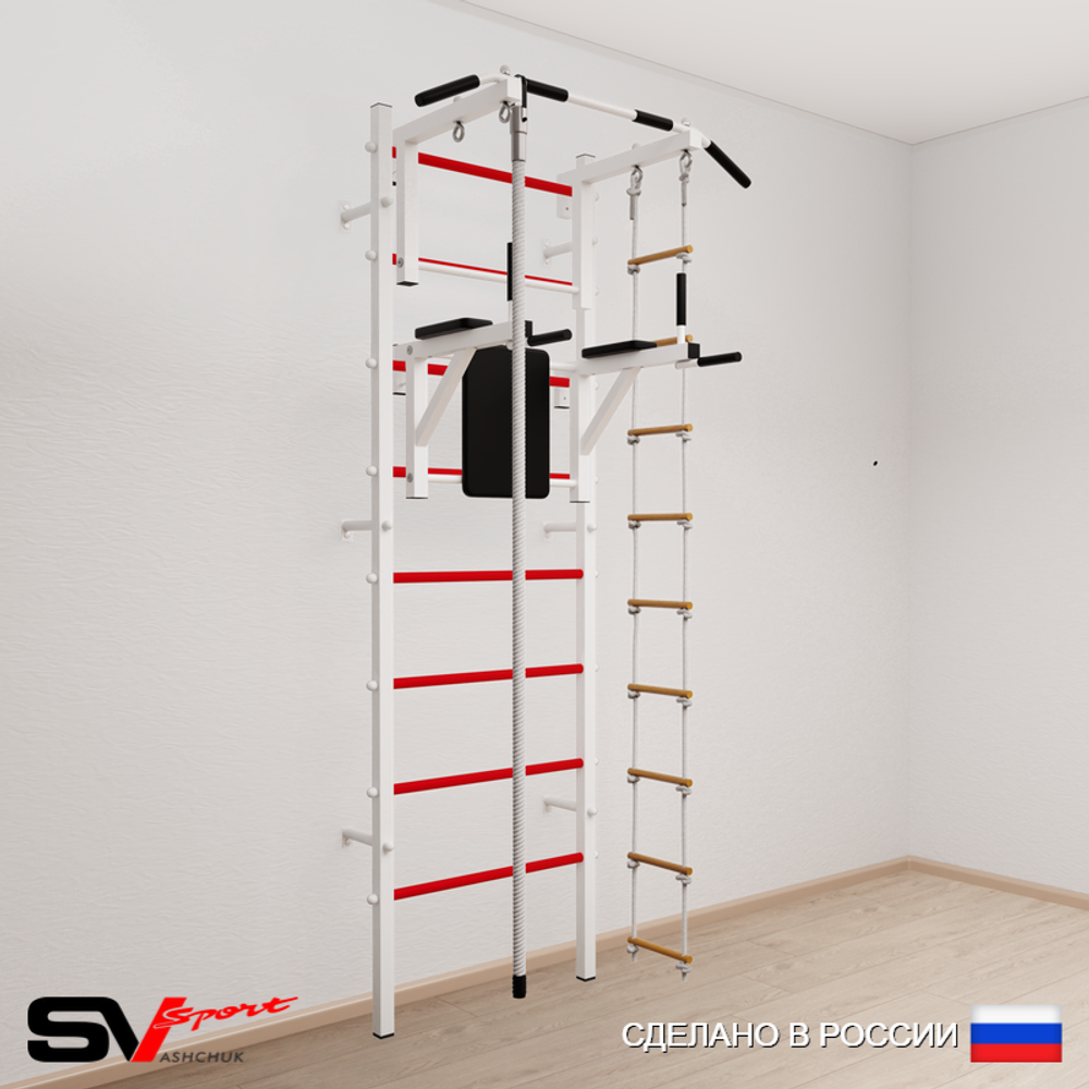 Шведская стенка Sv Sport 575 (Турник стандарт/Брусья/Канат/Лестница)