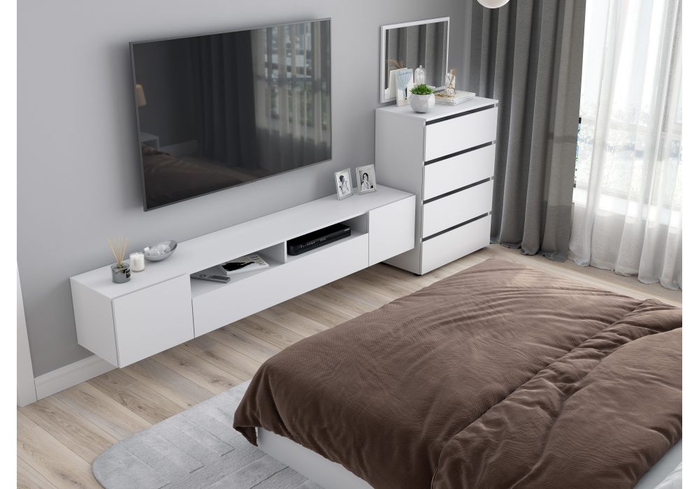 ТВ-Тумба Валенсия белый текстурный