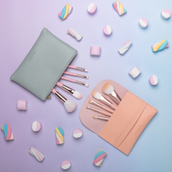 Notino Pastel Collection Travel brush set with pouch - дорожный набор кистей для макияжа с футляром /  1 шт.   / GTIN 2800013562346