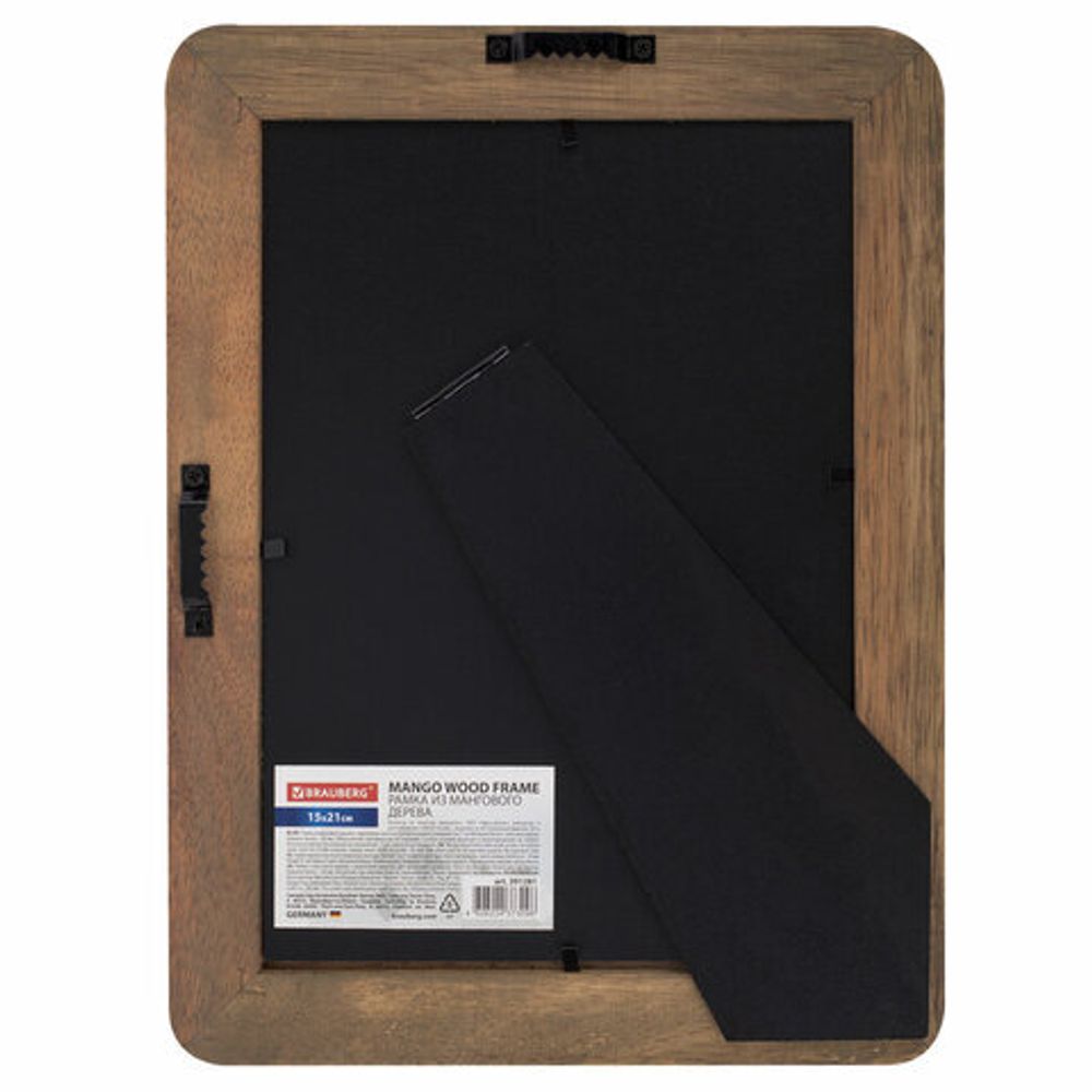 Рамка из мангового дерева BRAUBERG LOFT EGO, фото 15х21 см, акриловый экран, 20х26 см, 391281
