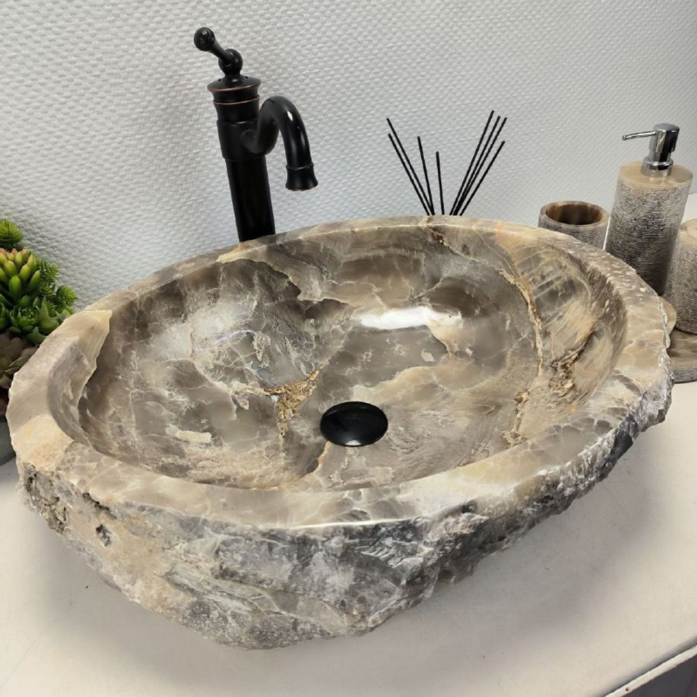 Раковина из оникса Erozy Grey EO-62237 57*46*16 0094
