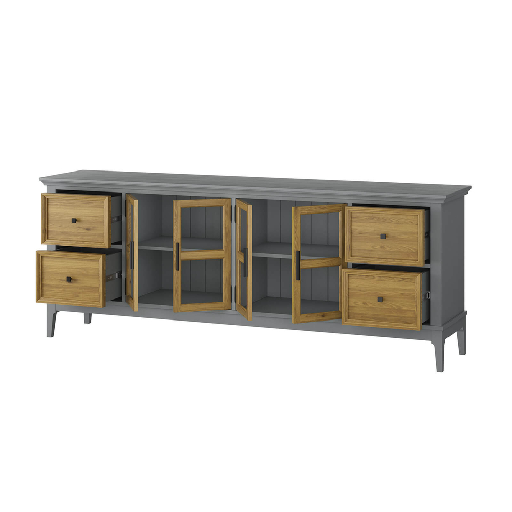 Тумба под ТВ «Квадро-С» из массива сосны 199.6*76.5*42 см