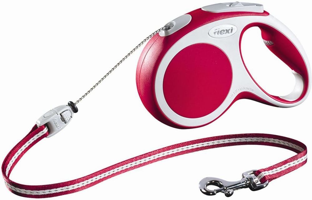 FLEXI рулетка Vario Basic М (до 20 кг) трос 5 м красная